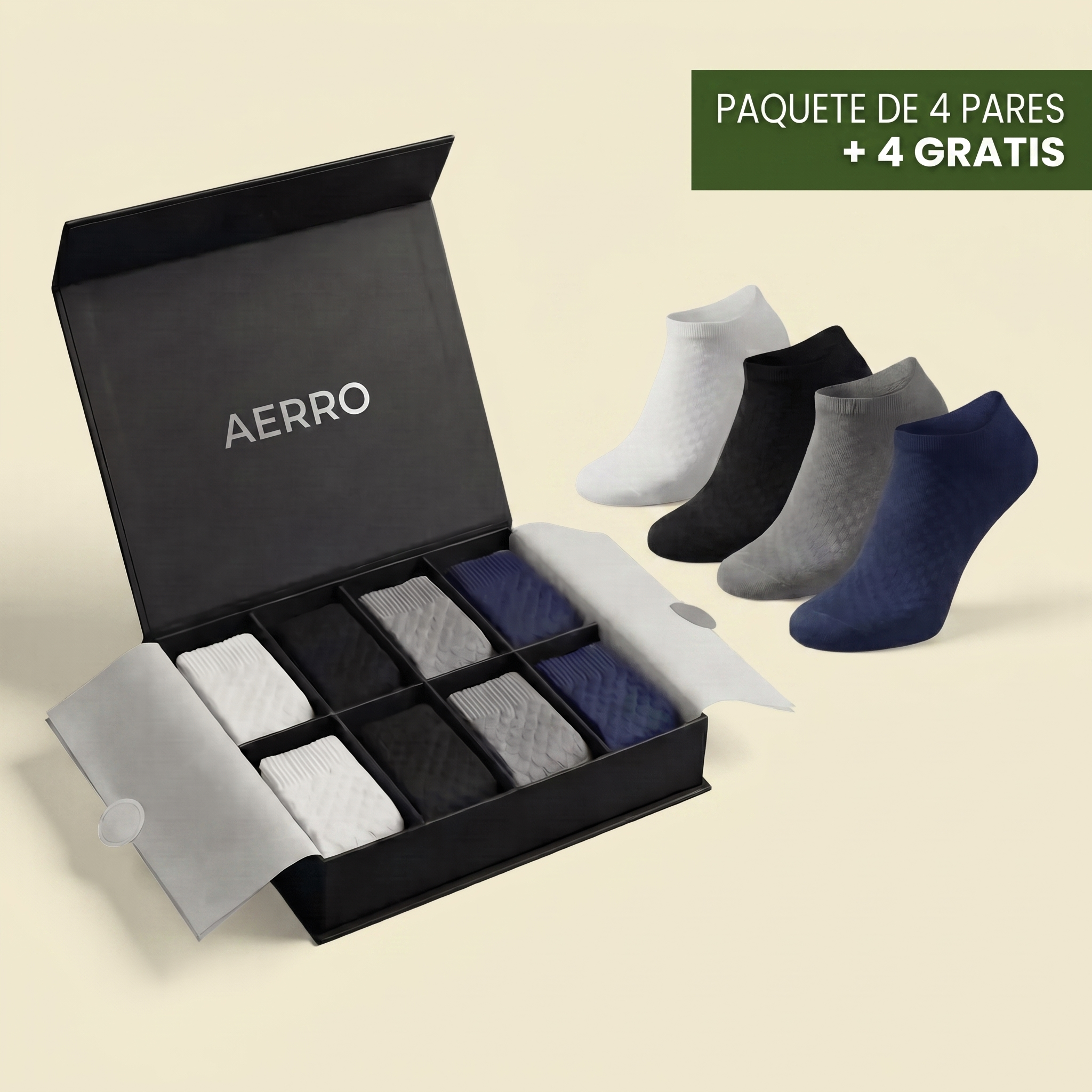 CALCETINES CORTOS AERRO DE FIBRA DE BAMBÚ PREMIUM